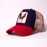 Men GOLD STAR Rooster Trucker Hat