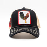 Men GOLD STAR Rooster Trucker Hat