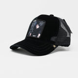 Men GOLD STAR Scar Face Velvet Trucker Hat