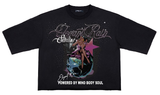 Men ROKU STUDIO Elegant Rain Drop Shoulder Cropped T-Shirt