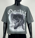 Men FIFTH LOOP Gothic Heavy Weight Cropped T-Shirt