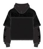 Men ROKU STUDIO Bad Habits Cropped Twofer Fleece Hoodie