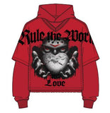 Men ROKU STUDIO One World Cropped Twofer Fleece Hoodie
