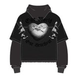 Men ROKU STUDIO One World Cropped Twofer Fleece Hoodie