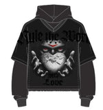 Men ROKU STUDIO One World Cropped Twofer Fleece Hoodie