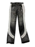 Men KINDRED Stripe Relax Rhinestone Stacked Jeans