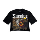 Men KINDRED Survive Oversize Crop T-Shirt