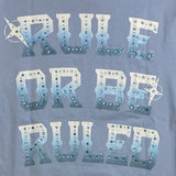 Men DENIMICITY Rule Or Be Ruled Stone Oversized T-Shirt