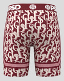 Men PSD Jacquard Wine Boxers