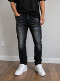 Men JORDAN CRAIG Light Rip Sean Slim Taper Fit Jeans