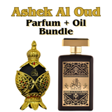 Ashek Al Oud Parfum + Oil Bundle | Ashek Al Oud 100 ML (3.4 FL OZ) Eau De Parfum | Ashek Al Oud 30 ML (1 FL OZ) Concentrated Perfume Oil | Unisex By Almas