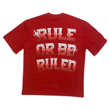 Men DENIMICITY Rule Or Be Ruled Stone Oversized T-Shirt
