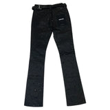 Men KINDRED Rhinestone Belt Stacked Jeans