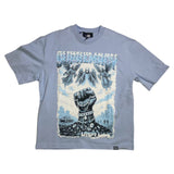 Men DENIMICITY Rule Or Be Ruled Stone Oversized T-Shirt
