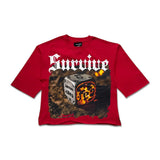 Men KINDRED Survive Oversize Crop T-Shirt