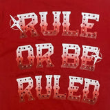 Men DENIMICITY Rule Or Be Ruled Stone Oversized T-Shirt
