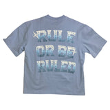Men DENIMICITY Rule Or Be Ruled Stone Oversized T-Shirt