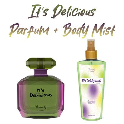 It's Delicious Bundle By Parisvally | Eau De Parfum 100 ML (3.4 FL OZ) + Fragrance Body Mist 250 ML (8.4 FL OZ) Women