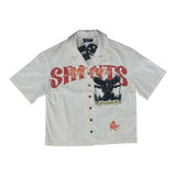 Men ROKU STUDIO Rise Woven Cropped Button Up Shirt