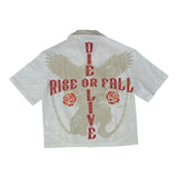 Men ROKU STUDIO Rise Woven Cropped Button Up Shirt