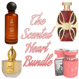 The Scented Heart Bundle | Angham By Zakat | Taraf Rouge By Amaran | Qamarain For Her By Amaran | Ahlam Enigma By Sahari