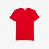 Men LACOSTE V-Neck Pima Cotton Jersey T-Shirt